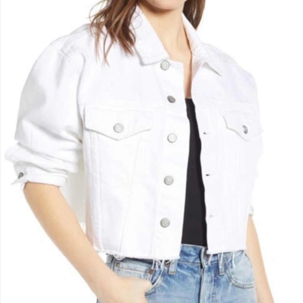 Women's White Boyish Denim Jacket